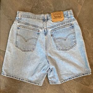 Vintage Orange Tag 1997 Levi Denim Shorts High waist 30” waist